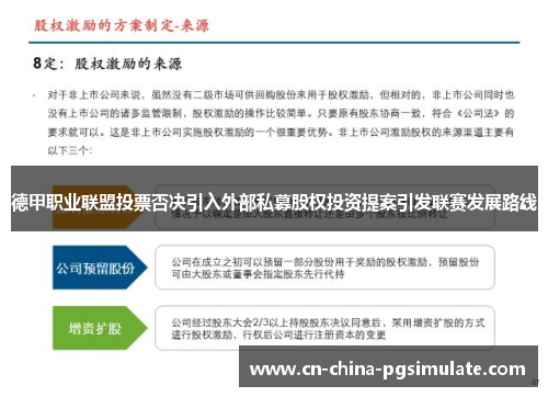 德甲职业联盟投票否决引入外部私募股权投资提案引发联赛发展路线